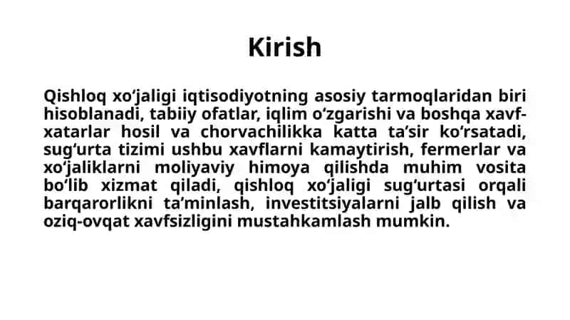 Qishloq xujaligi sugurtasi 3