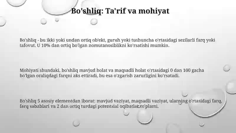 Bo'shliqning Oqibatlari va O'lchash Usullari 3