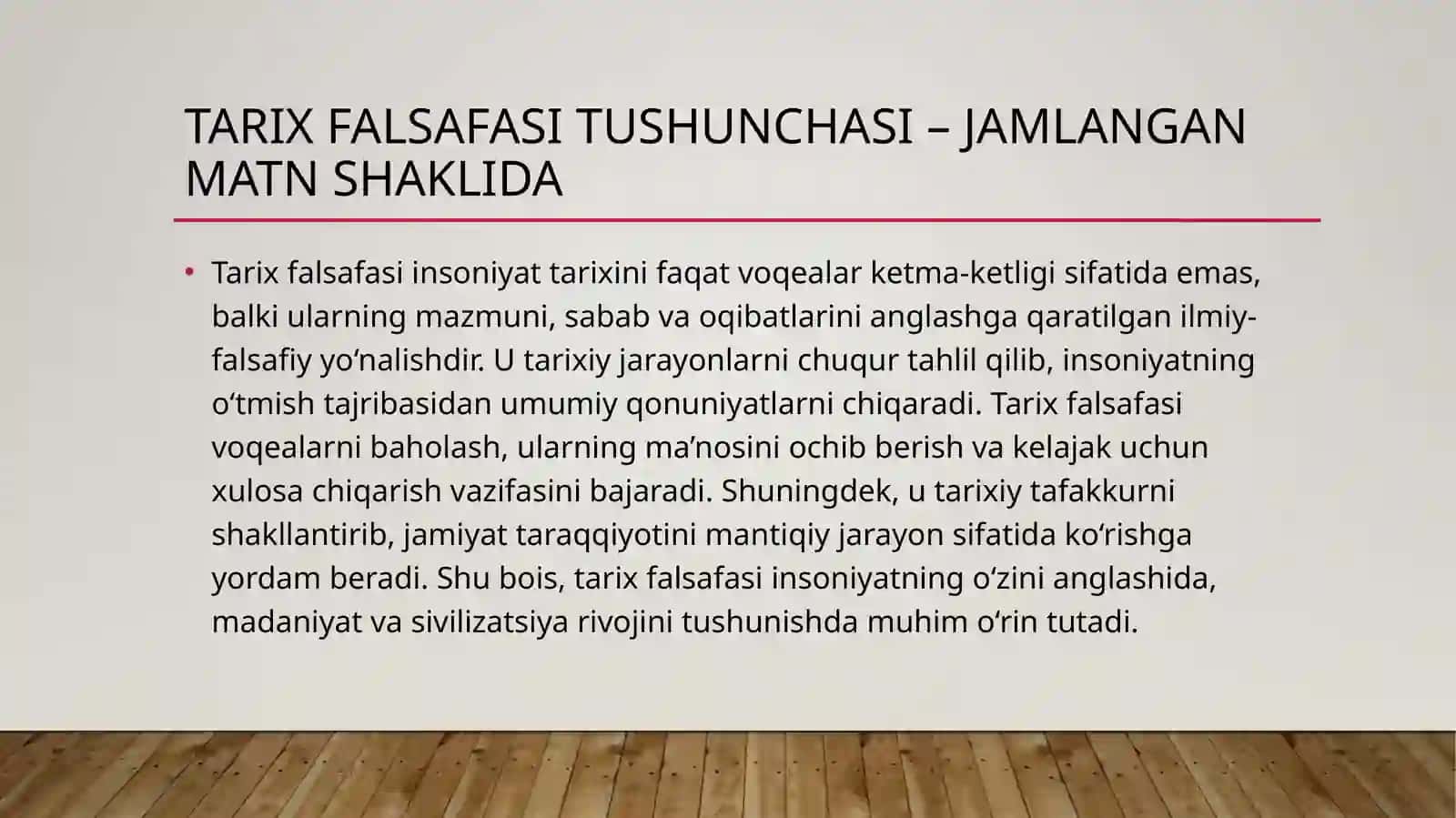 Mavzu: Tarix falsafasi, sivilizatsiya va madaniyati 3