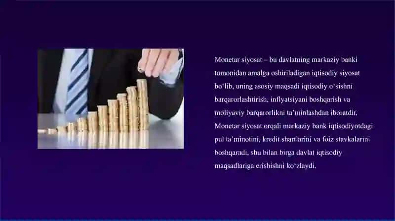 Monetar siyosatning maqsadli ko`rsatkichlari (indikatorlari) 3
