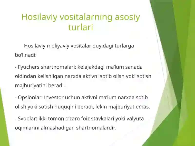 Hosilaviy qimmatli qog'ozlar bozori 3