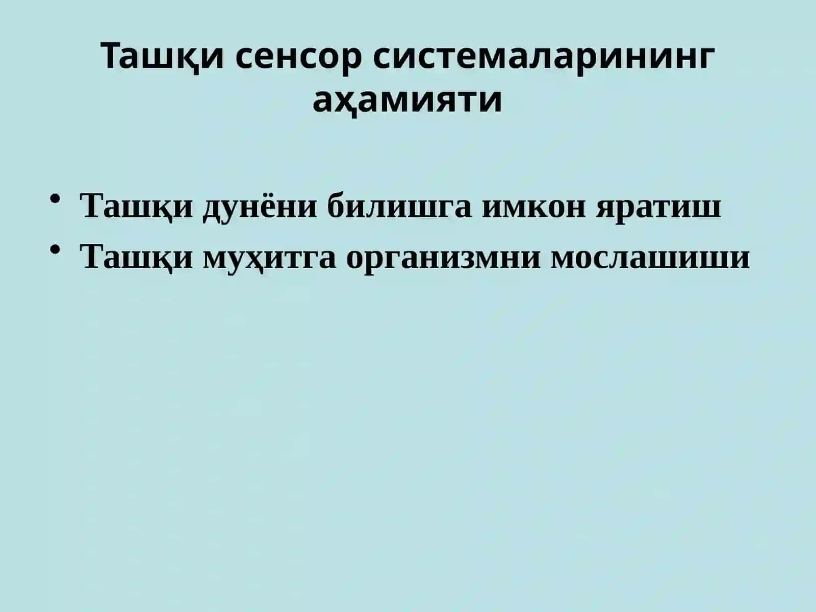 Организмнинг сенсорсистемаси 3