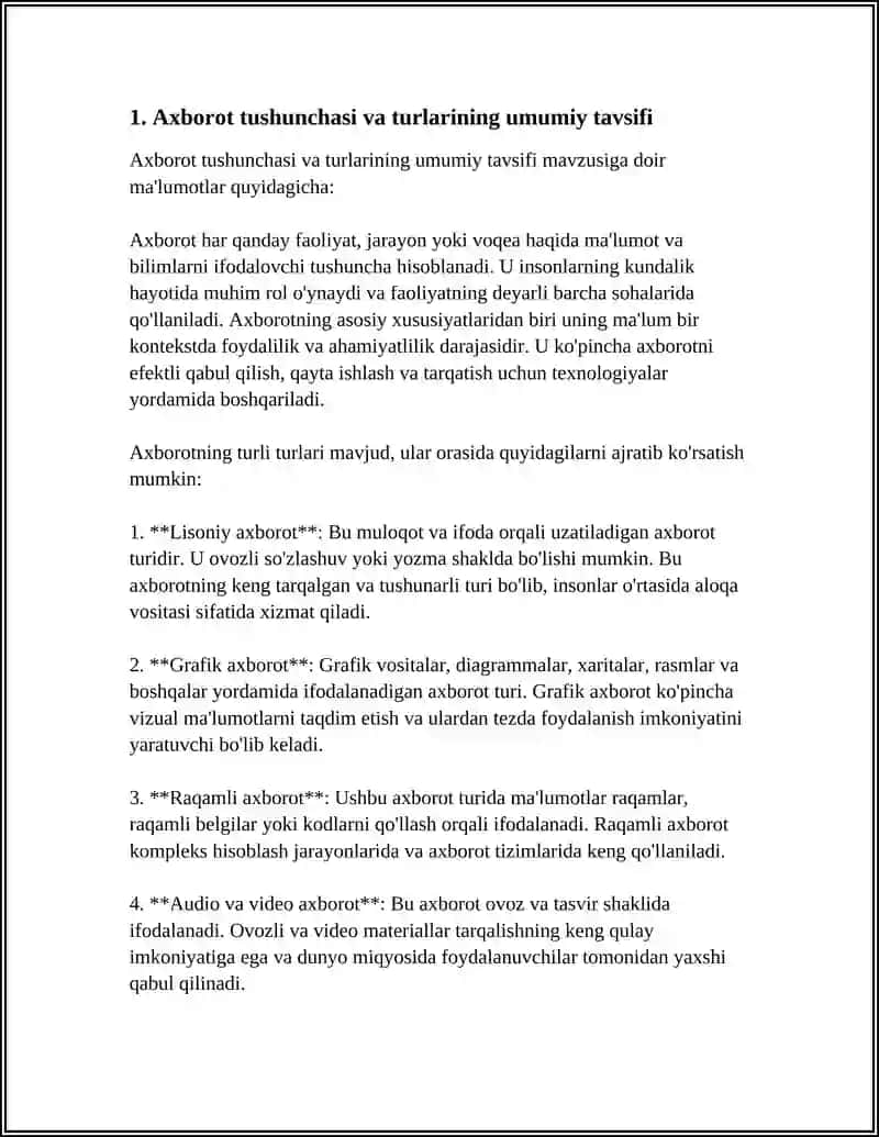 AXBOROT TURLARI VA ISHONCHLILIGI 3
