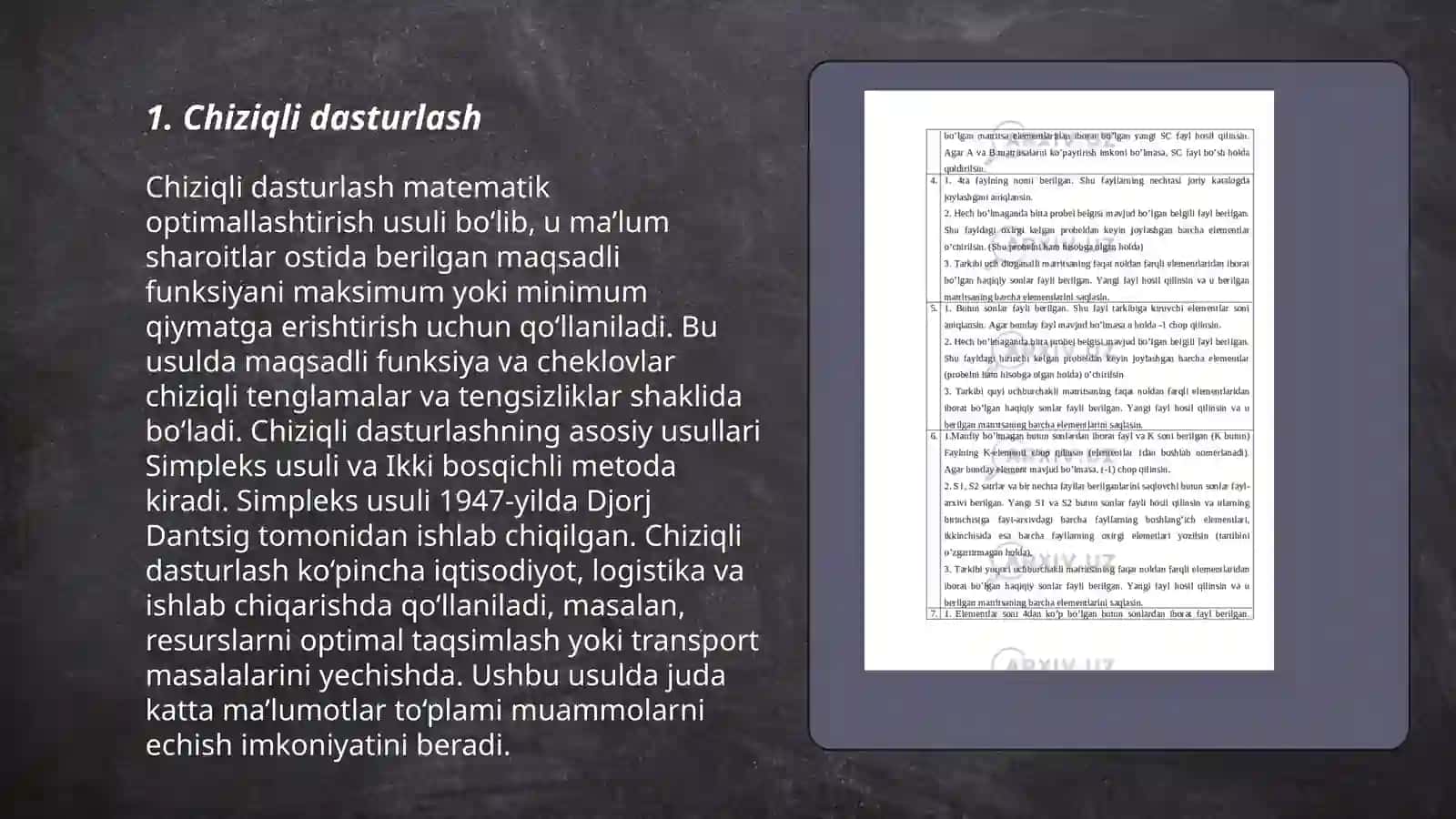Optimallashtirish masalalari 3