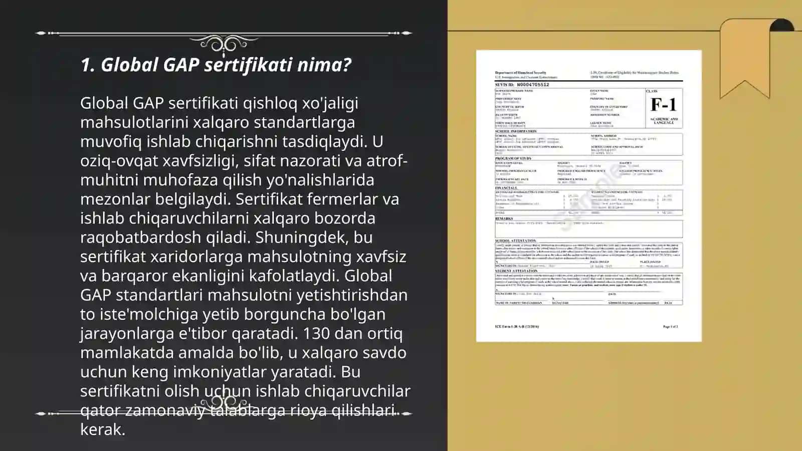 Global GAP sertifikati haqida 3