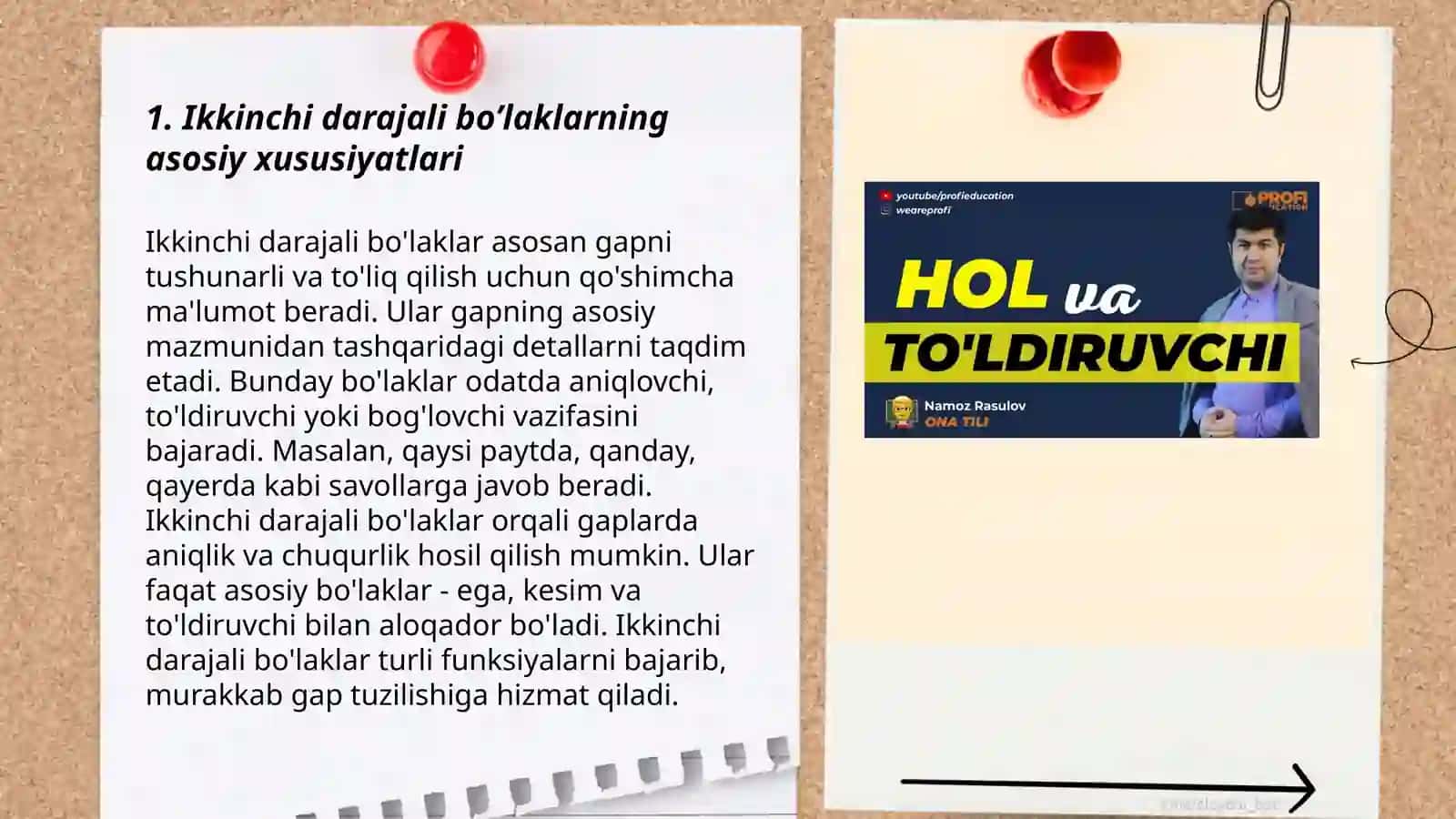 Ikkinchi darajali bo’laklar 3
