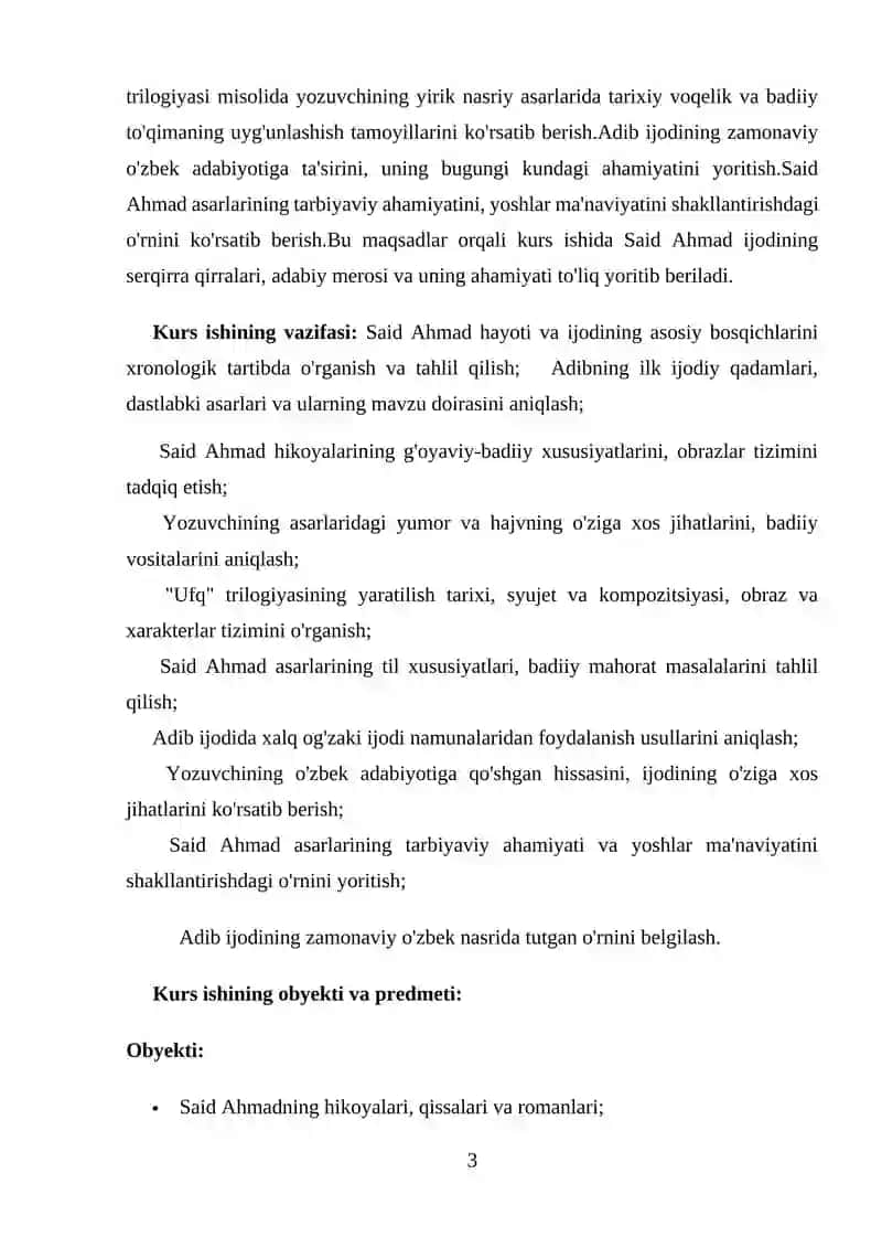 SAID AHMADNING HAYOTI VA IJODIY FAOLIYATI 3