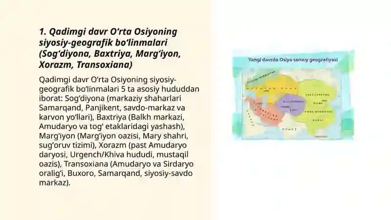 Qadimgi davr Oʻrta Osiyo tarixiy geografiyasi 3