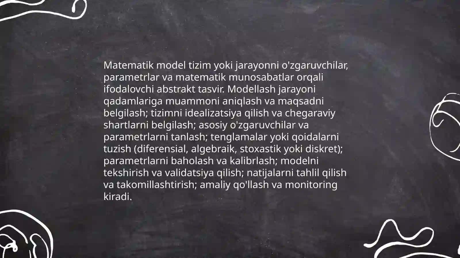 Matematik modellar qurish. Tizimlar yaratish 3