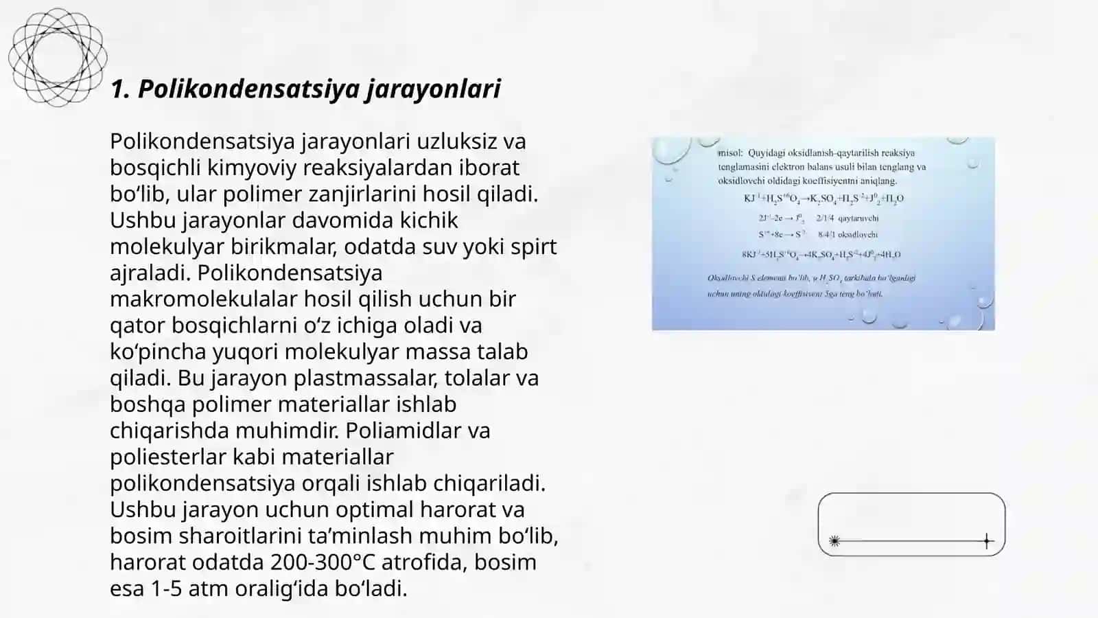 Polikondensatsiyalanish reaksiyalari 3