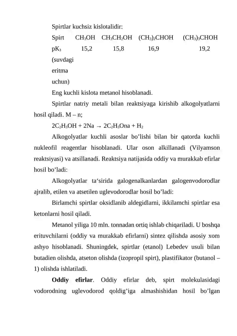 Aromatik spirtlarning olinishi, nomenklaturasi, fizik – kimyoviy xossalari 3