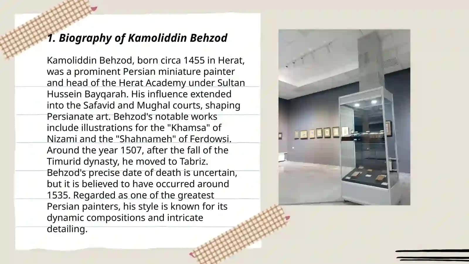 "Kamoliddin Behzod miniatura san'at" muzeyi 3