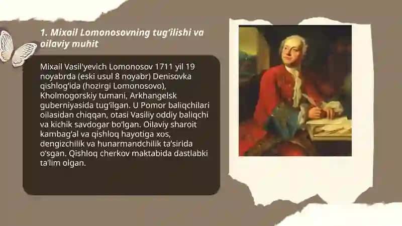 Mixail Lomonosovning hayoti va ijodiy faoliyati 3