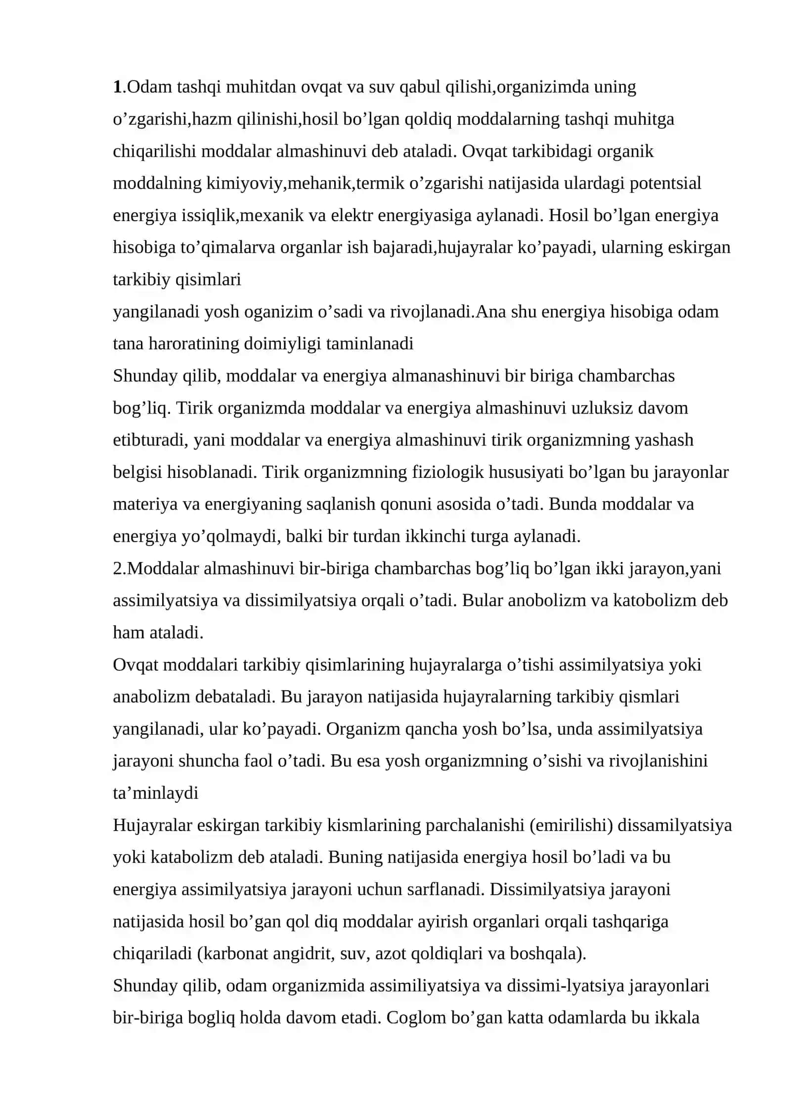 ORGANIZMDA MODDALAR VA ENERGIYA ALMASHINUVI 3