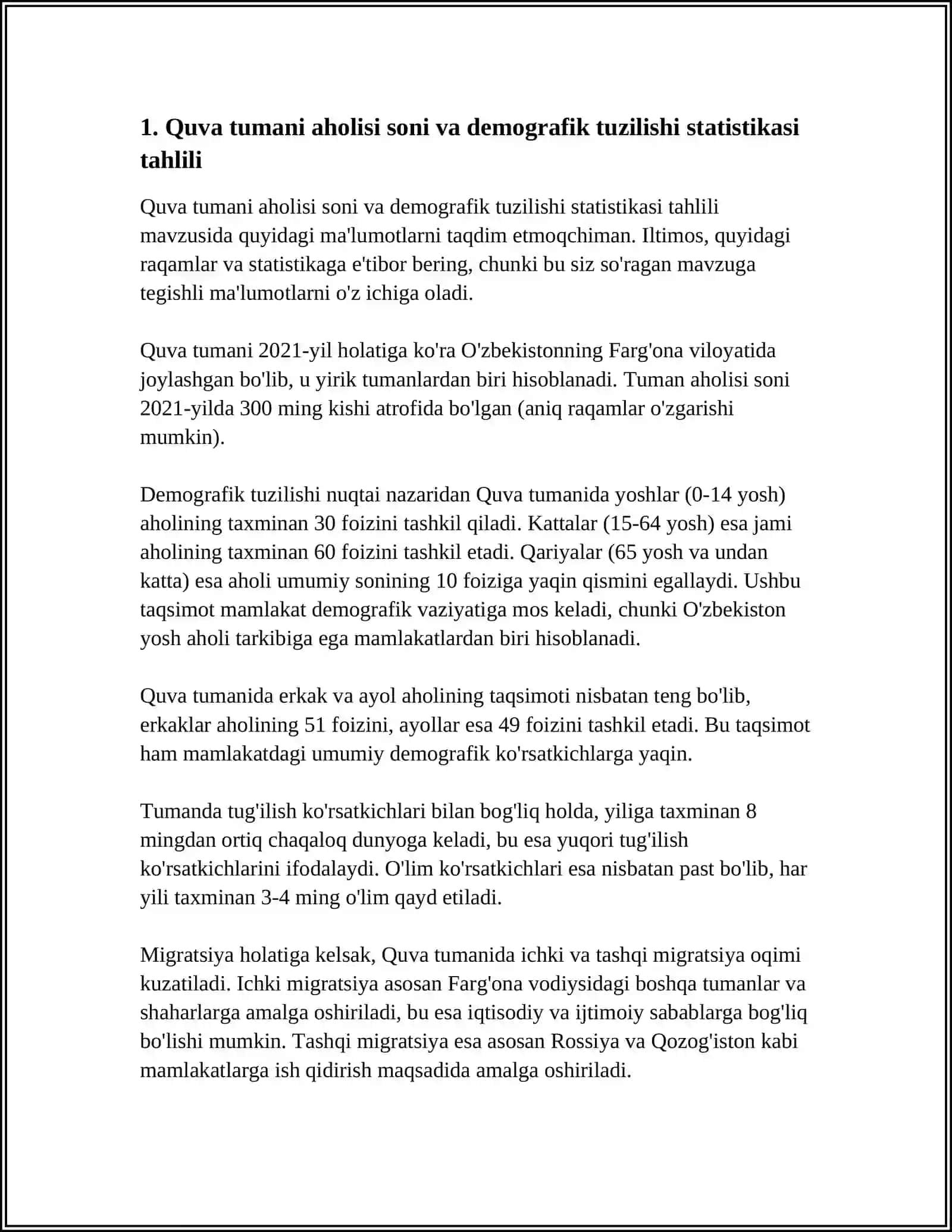 QUVA TUMANI STATISTIKASI TAHLILI 3