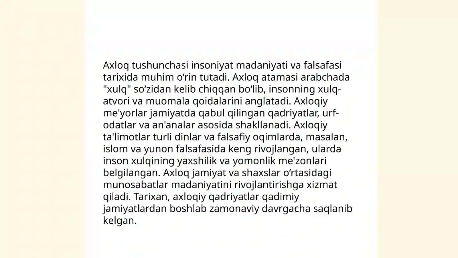 Axloqning vujudga kelishi 3