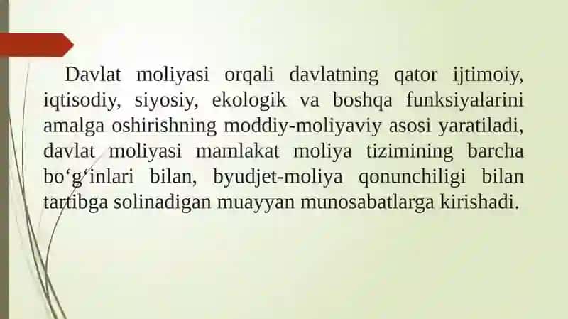 Davlat moliyasi faniga kirish 3
