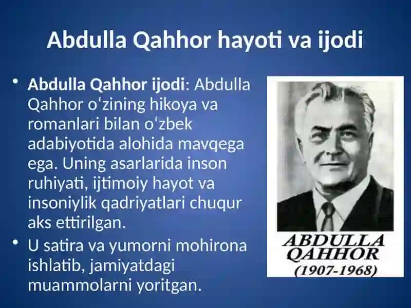 Abdulla Qahhorning "Bemor" hikoyasi 3