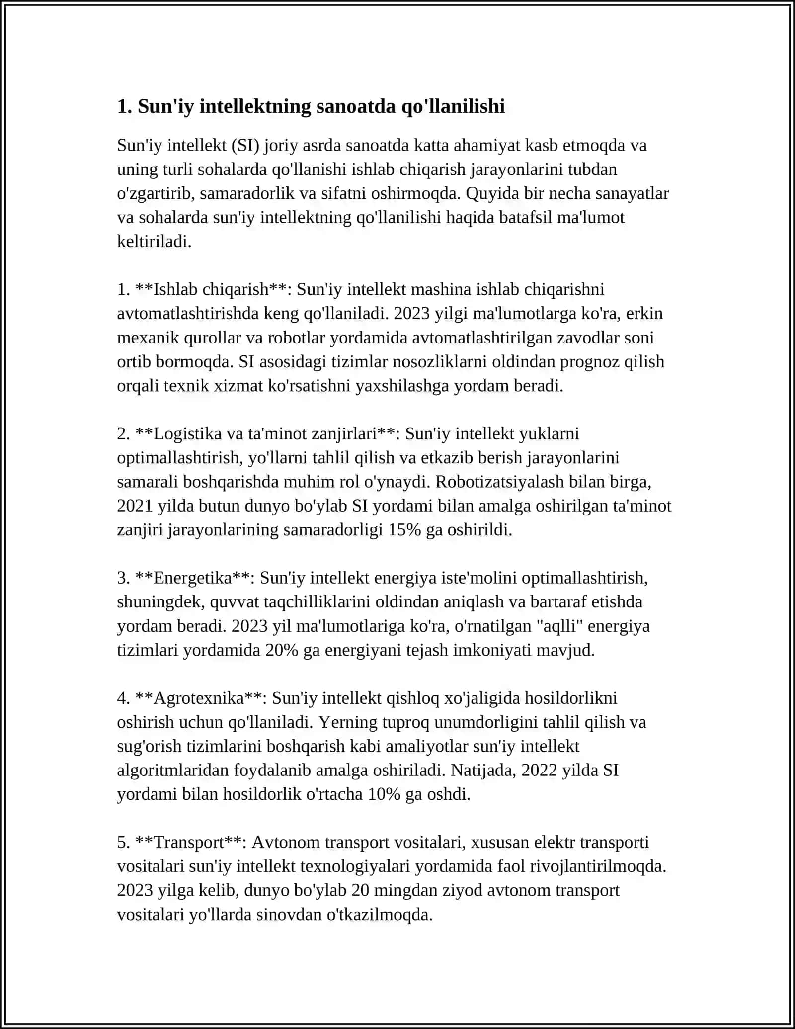 SANOAT TARMOQLARIDA SUN'IY INTELLEKTNI JORIY QILISH 3