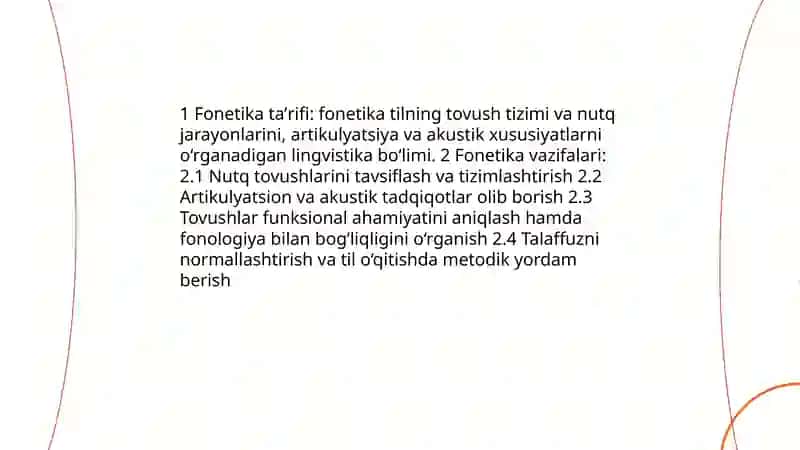 Fonetika. Fonetika haqida umumiy ma'lumot 3