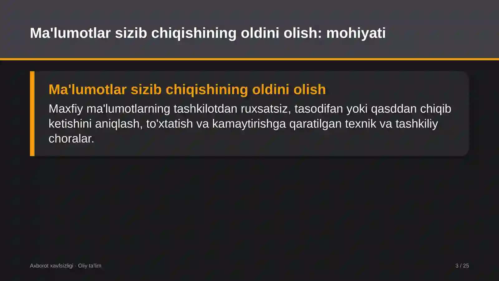 Ko'ngilochar markazlarda ma'lumotlar sizib chiqishining oldini olish 3