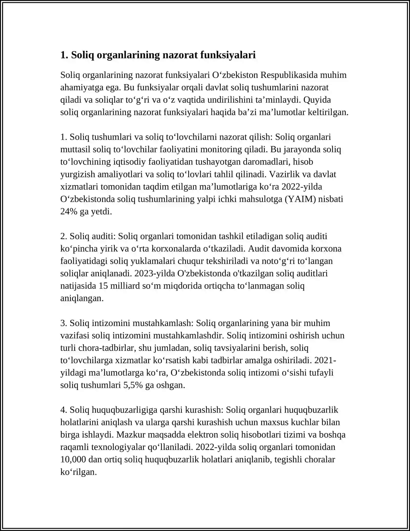 Soliq organlarining nazorat funksiyalari 3