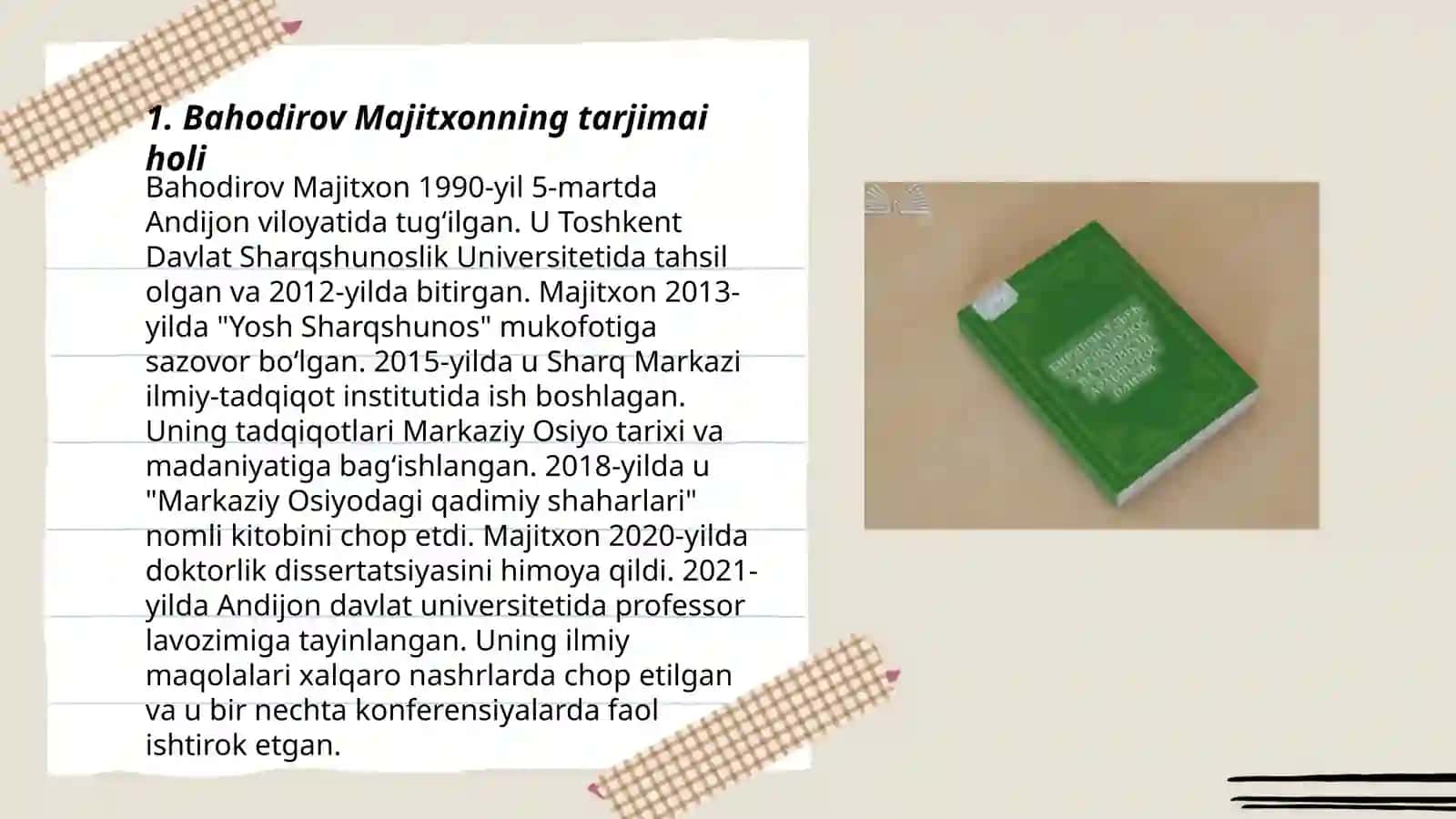 Bahodirov Majitxonning tarjimai holi 3