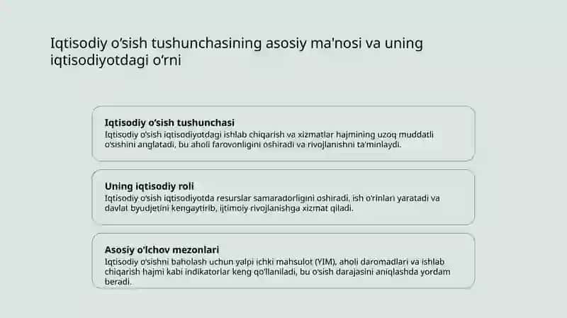 Iqtisodiy o‘sish tushunchasi 3