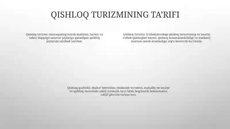 Qishloq Turizmi 3