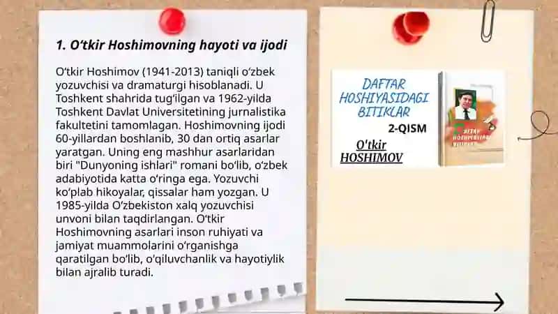 Oʻtkir Hoshimov haqida taqdimot 3