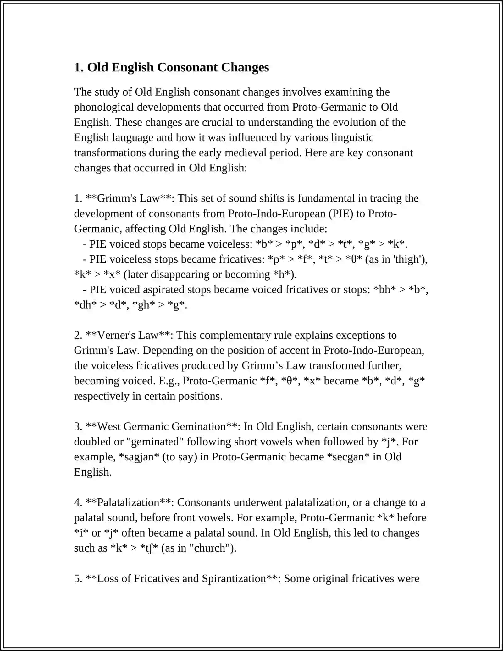 Main Phonetic Changes in Old English 3