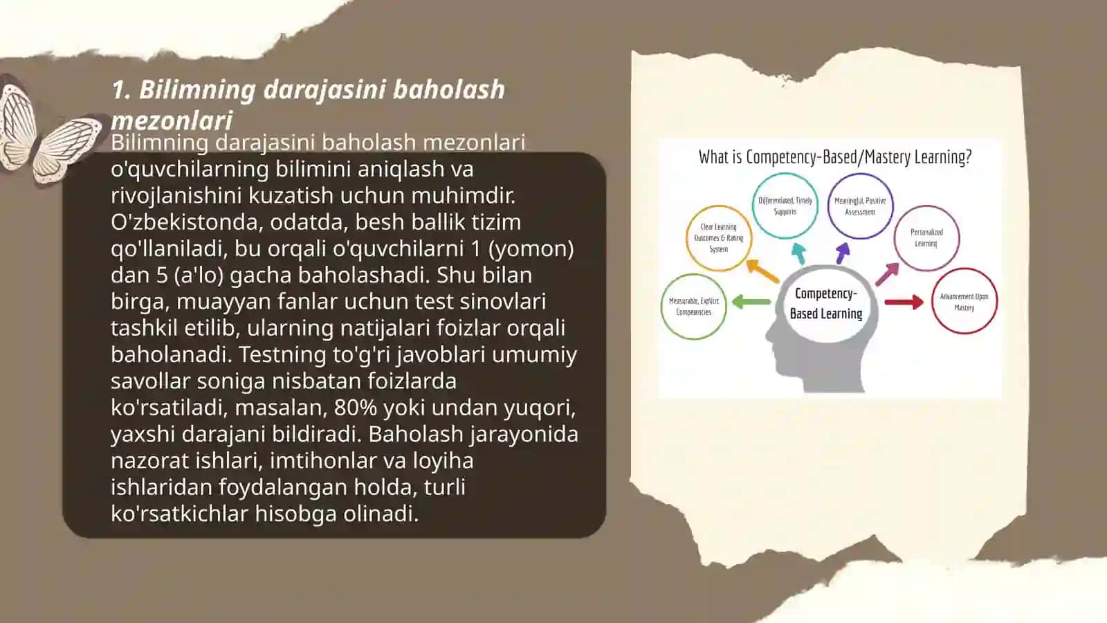 Bilim, koʻnikma,malaka kompitentsiyalarini baholash mezonlari 3