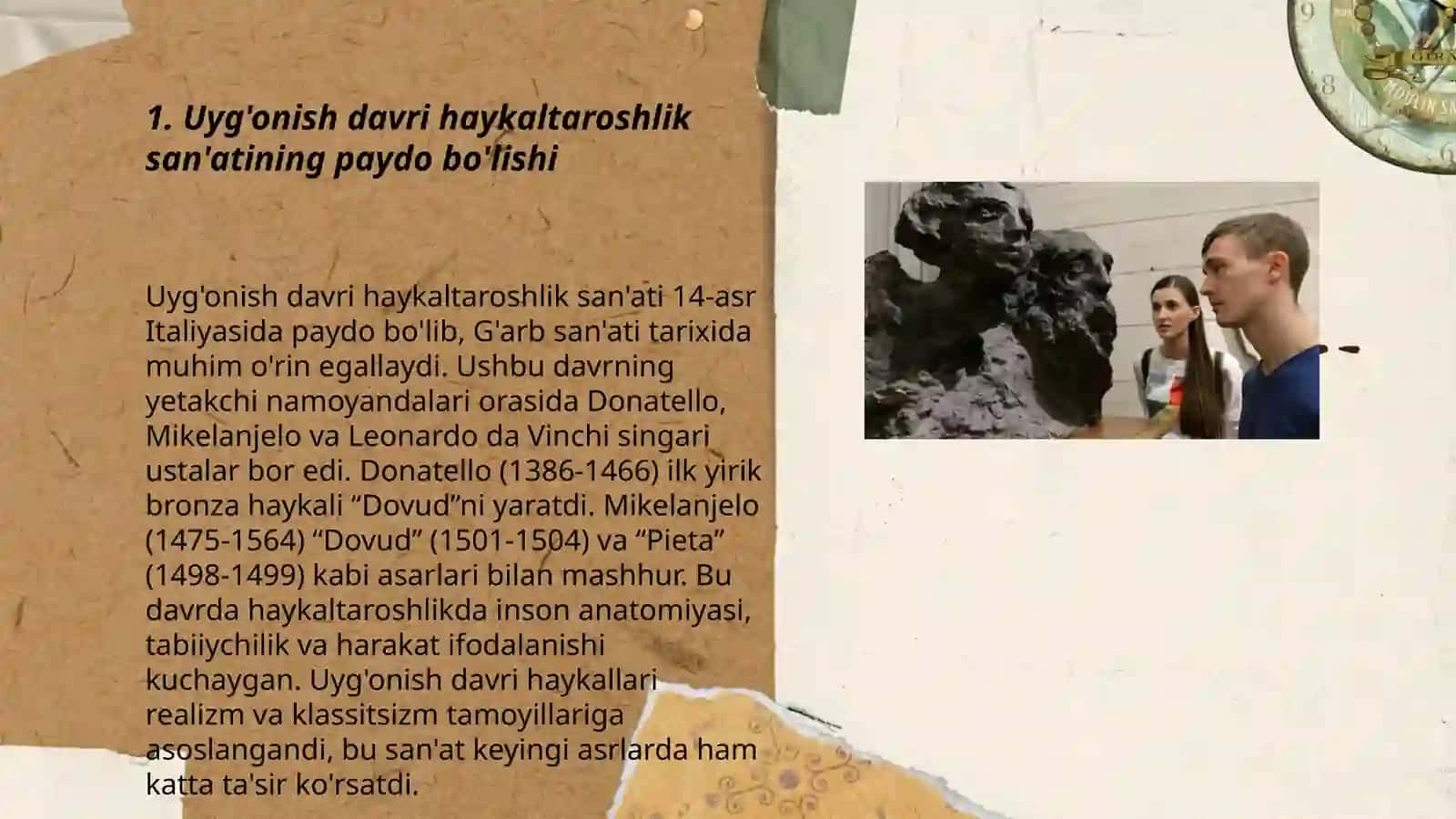 Evropa uygʻonish davri haykaltaroshlik sanati 3