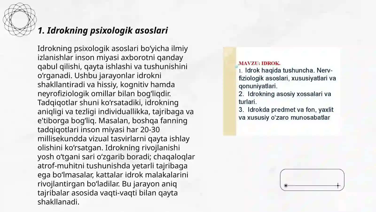 Idrokning psixologik asoslari 3
