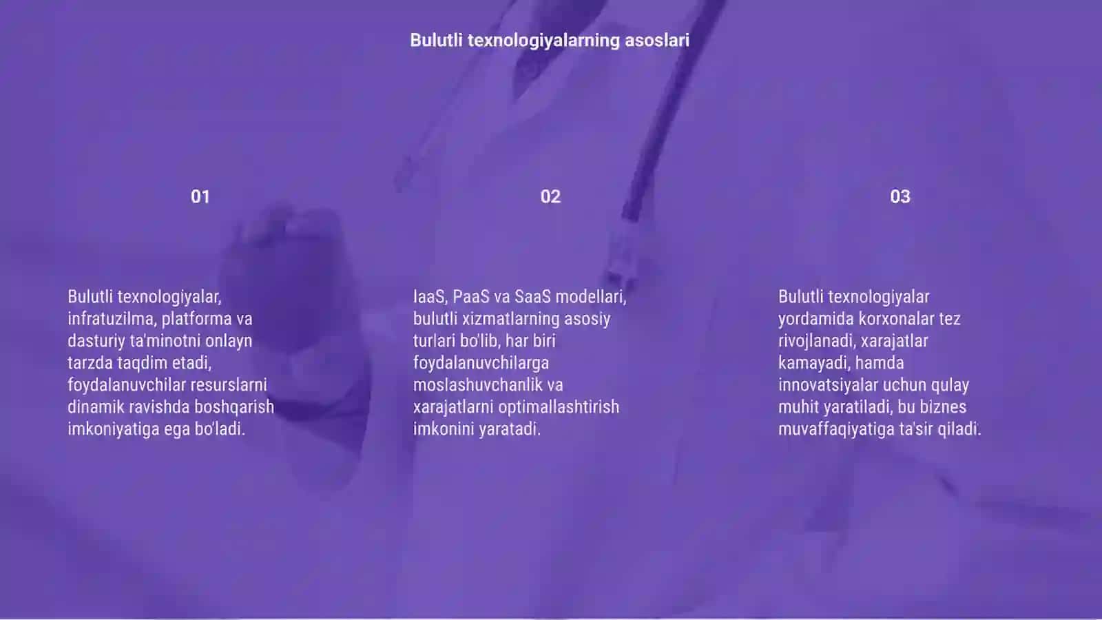 Bulutli exnologiyalar va xizmatlar (IaaS, PaaS, SaaS) 3