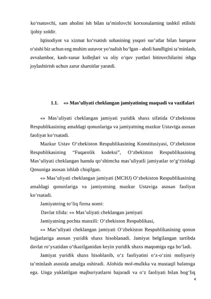korxona amaliyot hisoboti 3