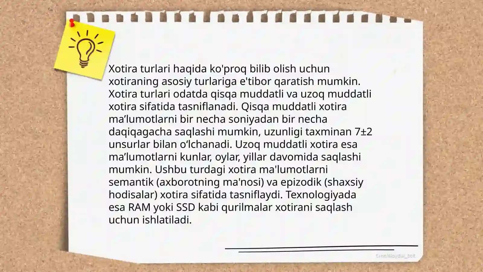 Xotira bilish jarayoni 3