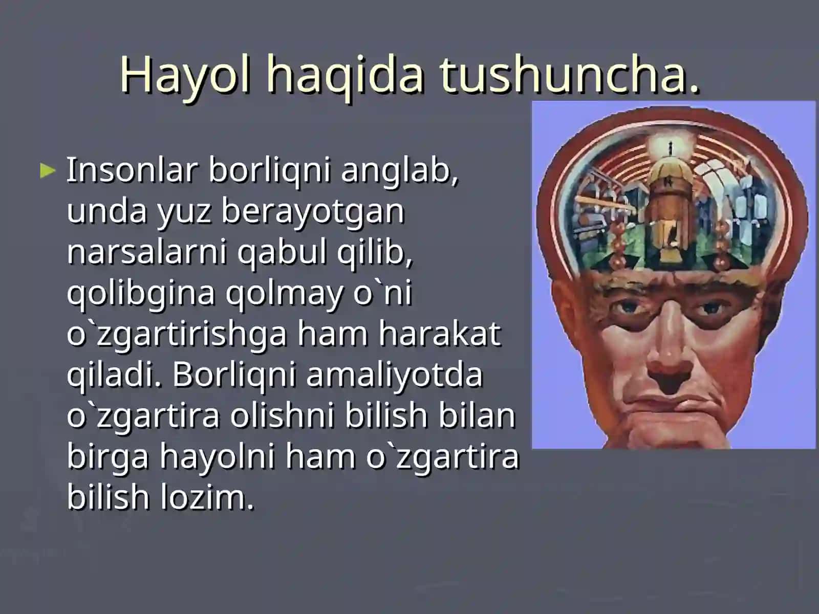 Xayol haqida tushuncha 3