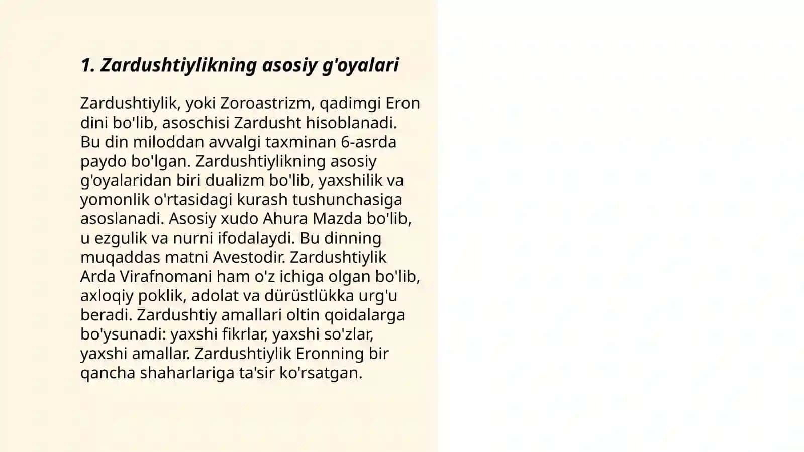 Zardushtiylikda tabiatning ulug'lanishi 3