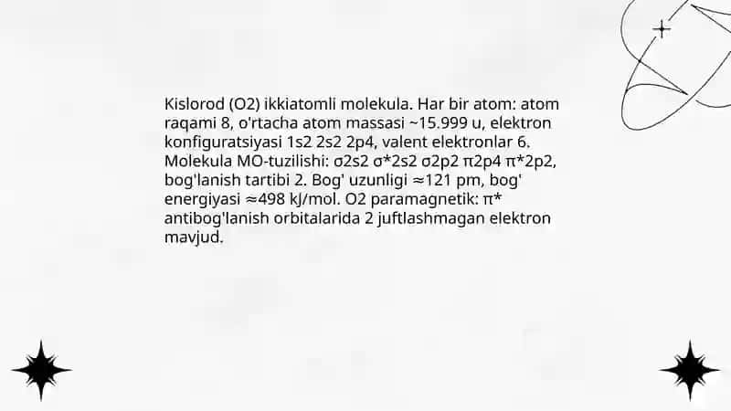 Kislorod va ozonning fizik va kimyoviy xossalari 3