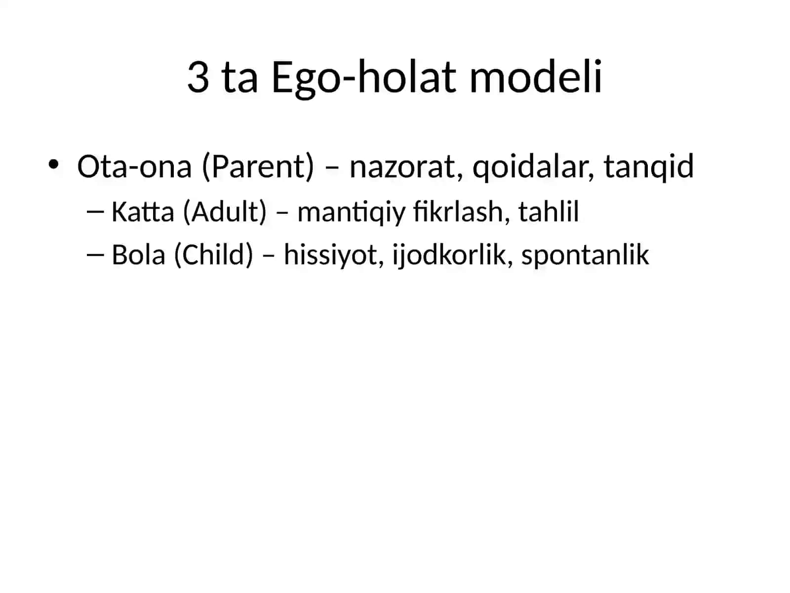 Tranzaksion tahlil 3