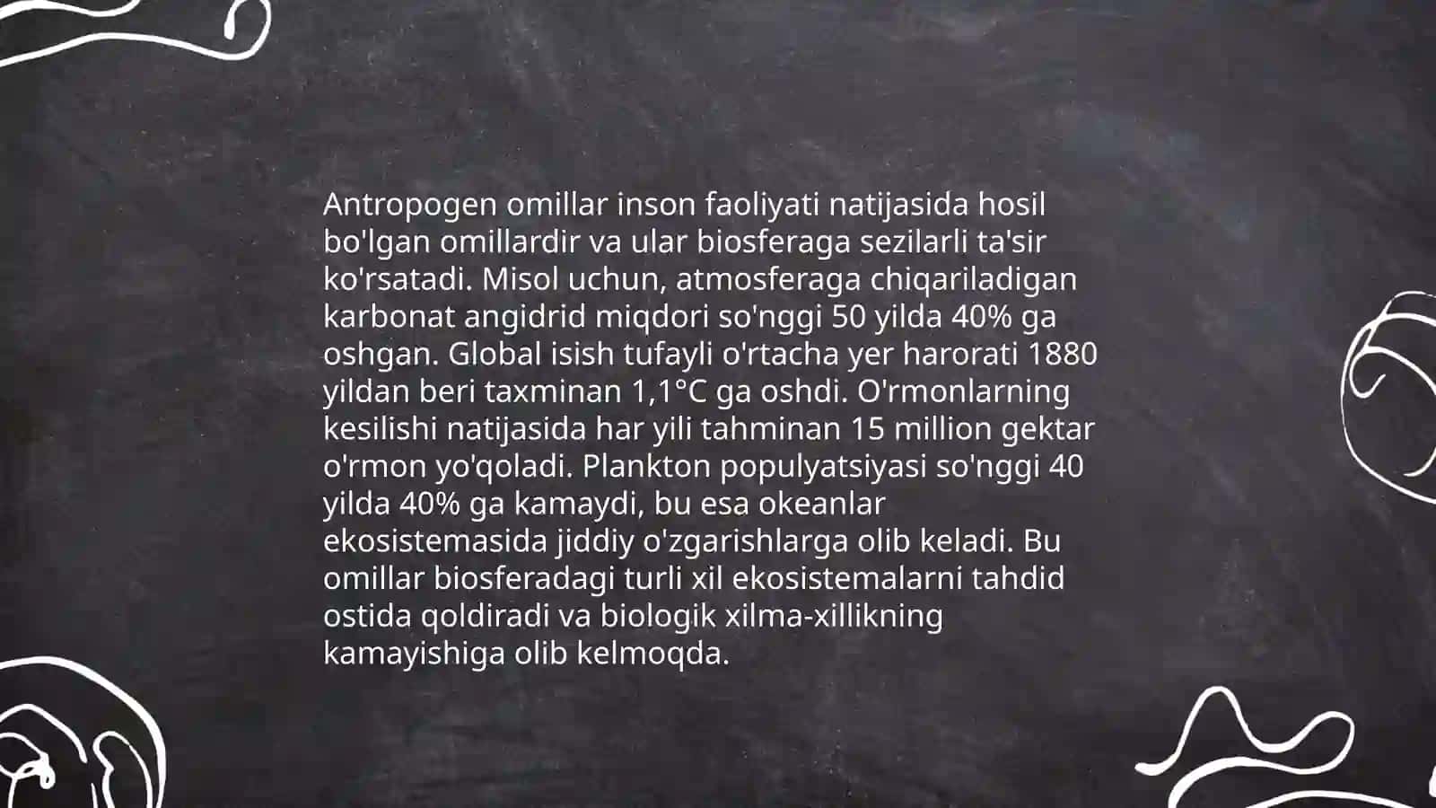Antropogen omillarning biosferaga ta'siri 3