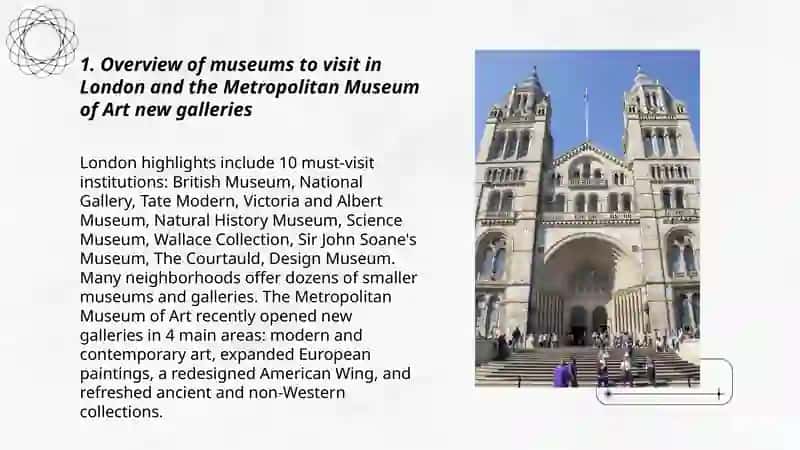 Muzeylar Londonda. Metropolitan san'at muzeyi yangi 3