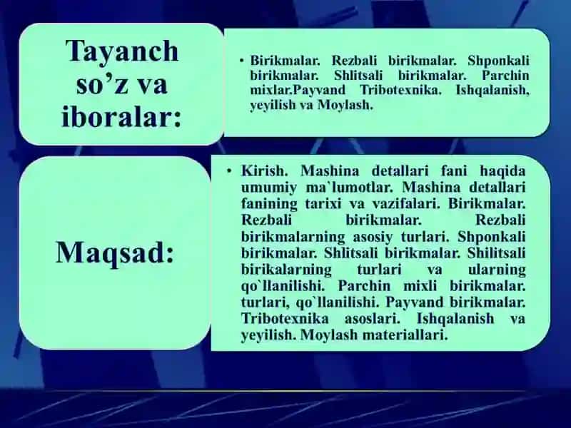 Mashina detallari fanining tarixi va vazifalari 3