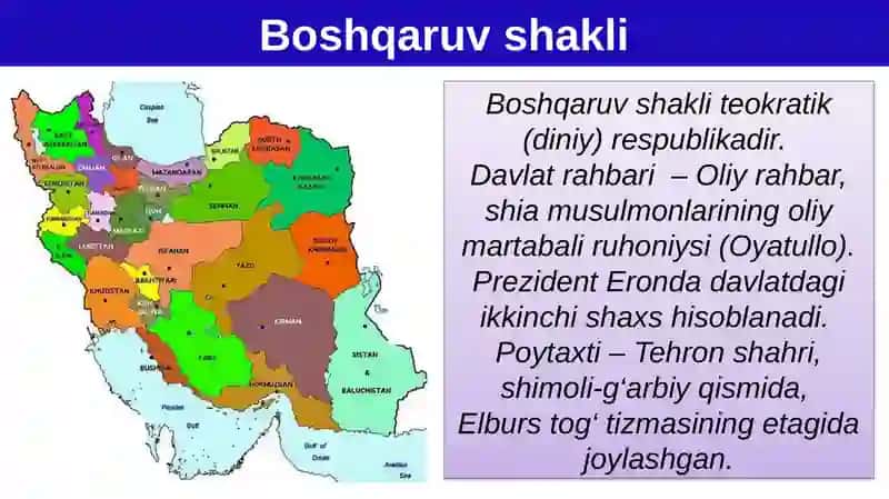 Eron Islom Respublikasi Geografiyasi 3