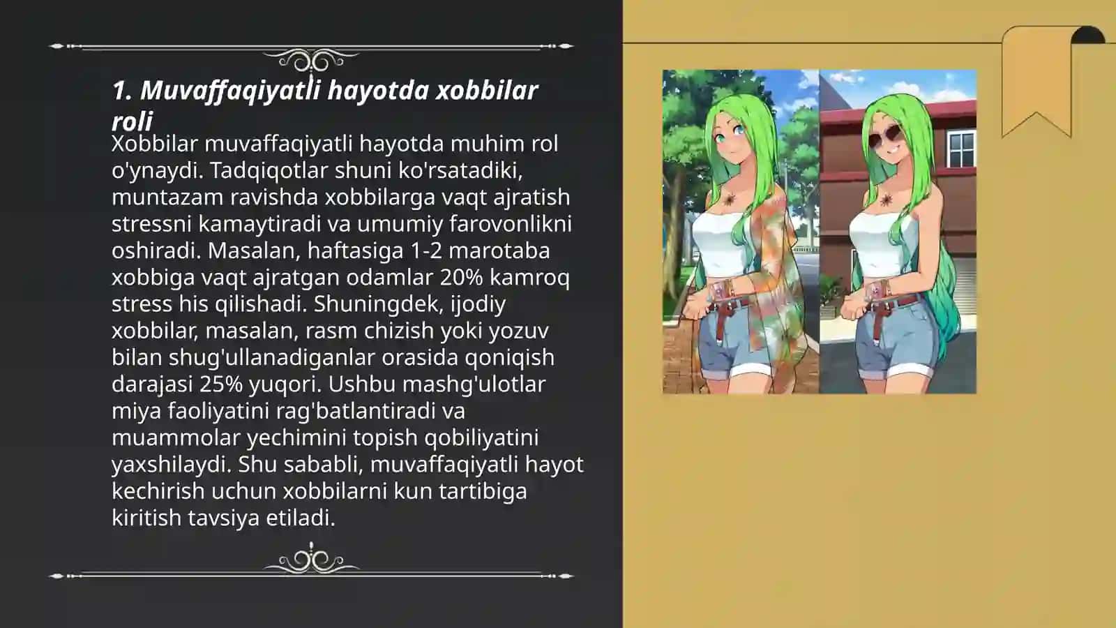 Muvaffaqiyatli hayotda xobbilar roli 3