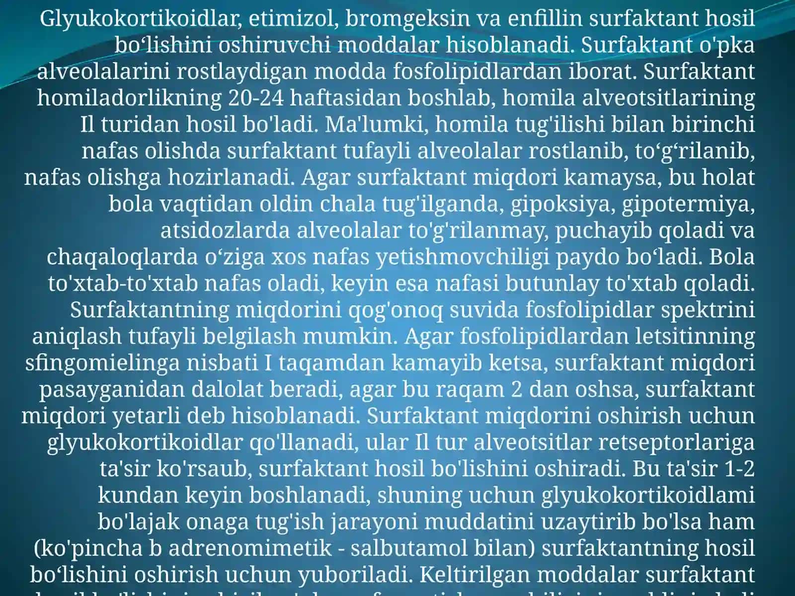 Nafas tizimlariga ta'sir etuvchi vositalar 3