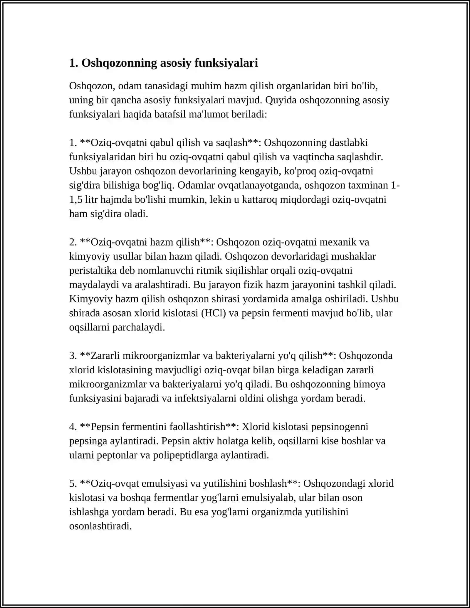 OSHKORMAS FUNKSIYA 3