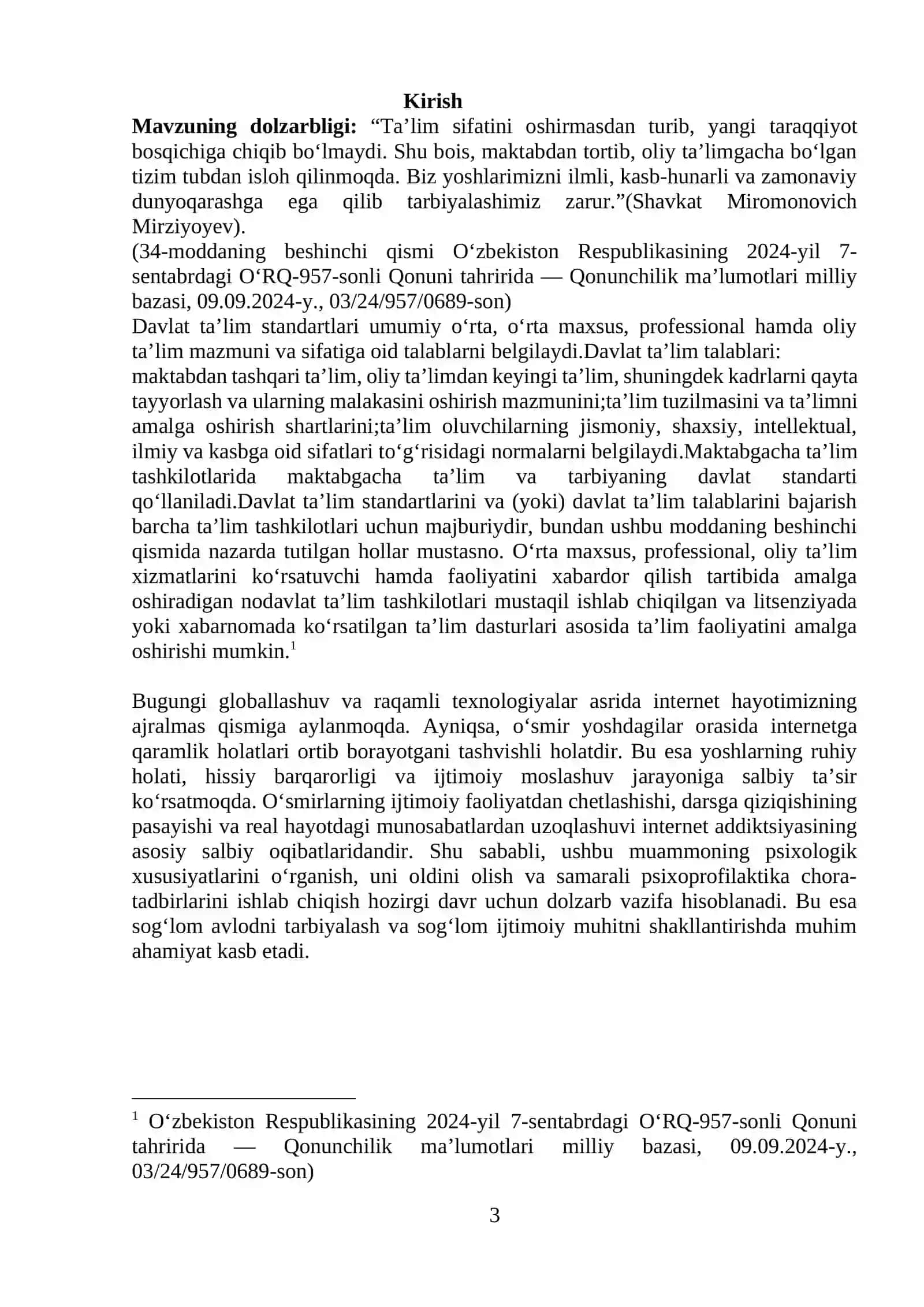 Oʻsmirlarda internet addiktsiyasining psixologik xususiyatlar kurs ishi 3
