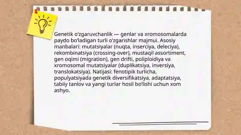 Oʻzgaruvchanlik 3